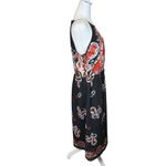 Loft Ann Taylor  Black Sunset Paisley Halter Dress Large Petite Boho Beach Y2K Photo 5