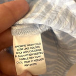 Vineyard Vines  Blue White Striped Ruffle Trim Button Down Shirt Size 8 Photo 4