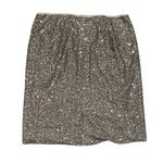 Chico's  Goldtone Sequined Midi Skirt Size 2.5 Photo 2