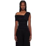 AGOLDE NWT  Black Etienne Ruched Bodysuit Size Small Photo 7