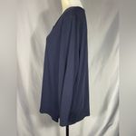 Talbots Women's Solid V Neck Navy Blue Weekend Tee Pullover Long Sleeve Sz 3X Photo 2