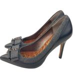 Sam Edelman * Padma Pump Heels Womens 6.5 Black Studs Bows Witchy Dark Academia Photo 9