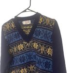 Glendale Wool Shop Women's Size Medium Blue Nordic Scotland Sweater Photo 1