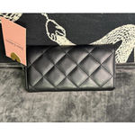 Juicy Couture  Black Quilted Wallet Charm Embellished Bifold Clutch NWT Photo 1