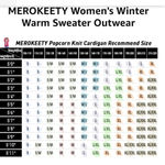 Merokeety  Women's Fuzzy Popcorn Batwing Sleeve Cardigan Knit Oversized Sweater Photo 6