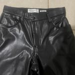 Abercrombie & Fitch Curve Love Vegan Leather 90s Straight Pant Photo 4