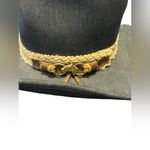 Vintage Denim Cowboy Hat Union Made Brass Horse Braid size small Photo 1