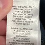 Elie Tahari  pull on high waist wide leg 100% linen printed pants size large navy Photo 8