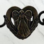 Heart Guardian Angel Bronze Tone Flair Pin Pinback Photo 0