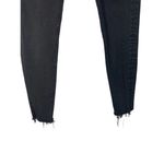 ZARA  Black Raw Hem Shark Bite Skinny Ankle Denim Jeans Women Sz 6 Photo 3