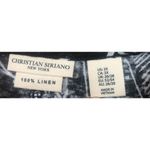 Christian Siriano Linen Shirt Black White Pineapple Floral Print Top Women's 3X Photo 2