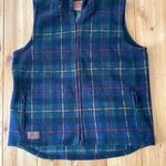Lauren Ralph Lauren Multicolor Plaid Fleece Vest size medium Blue Photo 3