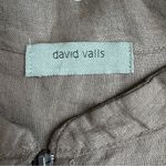 David Valls Lagenlook Linen Zip Front Shirt Cardigan Size M Brown Oversized Size M Photo 5