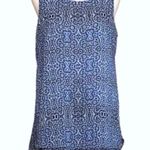 Fever Women’s Sleeveless Blouse Double Layer Blue Mosaic Flower Print •Size Medium Photo 1