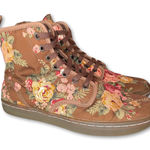 Dr. Martens  Womens Boots 7 Shoreditch Brown Floral Canvas Lace Up Combat Booties Photo 0