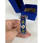 National Geographic  Cloisonné Floral Bangle Watch Blue Enamel‎ Design Untested Photo 3