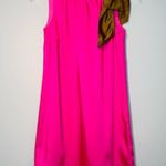 J.Crew Swingy Bow Neck Hot Pink Bronze Bow Dress Size XXS Photo 12