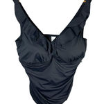 Lauren Ralph Lauren Black Padded Ruffle V Neck Tankini Swim Size 18W Photo 0