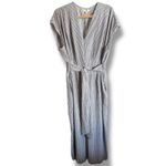 Max Studio  Womens Jumpsuit Sz 2X Black Cream Tie Front Waist‎ Short Sleeve NEW Photo 3