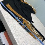 Free People  Causal Clash Waffle Knit Black Combo Blouse Photo 6