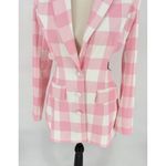 Akira Women's Cut Out Long Sleeve Blazer Dress Pink/White Size Small Chekered Pink Photo 6