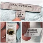 Marc New York  Ruffle Bell Sleeve Blouse Light Blue Black Trim Small Photo 2