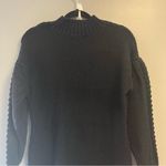 525 America Black Cable Knit Sweater Dress Sz M NWT – Puff Sleeve, Cozy Chic Size M Photo 7