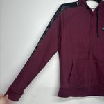 Victoria's Secret Victoria’s Secret PINK Hoodie Women’s Small Maroon Black Mesh Trim Zip Up Photo 1
