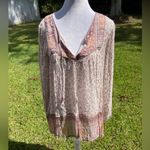 Free People  Dream Lover boho pheasant long sleeve tunic top Size XS. Photo 1