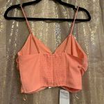 Abercrombie & Fitch  Ruched Coral Pink O Ring Cropped Top Small NWT Photo 1