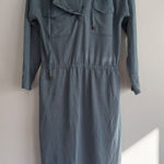 Soft Surroundings  Blue Casual Drawstring Hoodie Dress‎ Size Small Photo 0