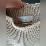 Free People  Freya Sweater (top only) Women's Beige Ribbed Knit Top Photo 2