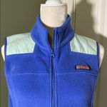 Vineyard Vines  Fleece Vest Blue Full Zip Sleeveless Size Small Photo 2