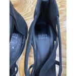 Eileen Fisher Wanda Espadrille Wedge Sandals Women's 11 Black Tumbled Preppy S44 Photo 1