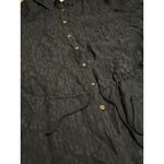 Tommy Bahama  Womens L‎ Black Long Sleeved Button Up Silk Wool Blend Sheer Shirt Photo 4