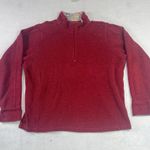 Orvis Sweater Women XL Red 1/4 Zip Pullover Camp Hike Fishing Gorp Cabin Cotton Photo 1