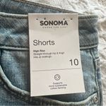 Sonoma NWT Women High Rise Denim Cuffed Hem Shorts Sz 10 Misses 5 Pkt LITE WASH Photo 2