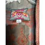 Johnny Was Embroidered Duster Kimono Open Front Bohemian Cardigan Photo 3