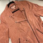 Marrakech Amber Moto Jacket Womens Red Soft Asymmetrical Full Zip Cupro Blend L Brown Size L Photo 1