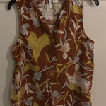 Cynthia Rowley Linen Blend Sleeveless Boho floral Tunic Top Medium Photo 0