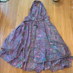 American Vintage Vintage 100% Silk Dress Paisley Pastel 1970s Halter One Size Photo 4