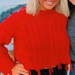 Vestique Red Cropped Sweater Photo 0