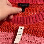 Talbots  100% Cotton Open Knit Sunset Ombré Color Crewneck Sweater Size M NWT Photo 4