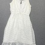 Gianni Bini Women's gb White Swiss Dot Ruffle Wrap Dress Size XS Photo 2