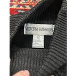 Vintage 1980's Victoria Harbour Fall Leaves Sweater Large Black Photo 3