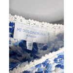 Mi Golondrina Flores Short Dress Cielo Mexicano Size XS White Blue Embroidered Photo 4