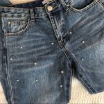 Tobi Studded High Rise Mom Jeans Womens 25 Blue Denim Zip Fly Classic Silver Photo 5
