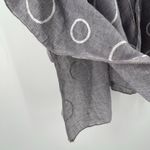 TREZO Wrap Shawl Circles Lagenlook Gray White Artsy Art Funky Cotton Blend Light Photo 9