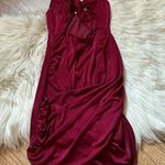 Lucy in the Sky Maura Front Tie Dress In Merlot Photo 2