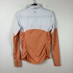 Brooks Quarter Zip Long Sleeve Jacket Top Womens Size Small Orange White Running Photo 4
